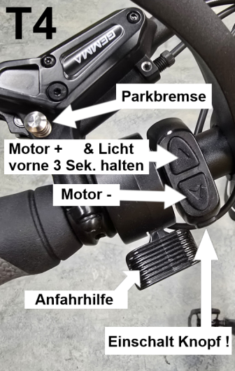 Elektro Dreirad Zemto-Lux-Mover T4F,  Faltbar, 720 WH, 80 NM - weiß-grau